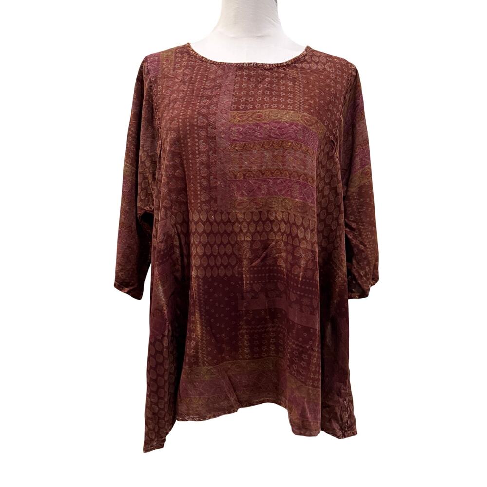 NWT Tienda Ho Boho Tunic Top One Size Festival Hippie Lagenlook Resort Summer